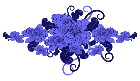 Anemones Border SVG: Elegant Graphics for Print Templates