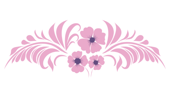Floral Element SVG: Graphics for Print Templates