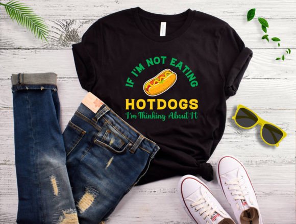 Hotdog T-shirt Design Vector: Graphics & Print Templates
