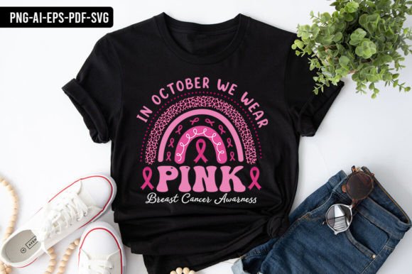 In October We Wear Pink Graphics & Print Templates