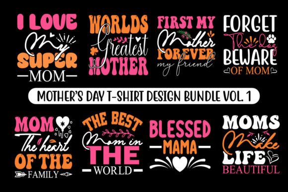 Mother’s Day SVG Bundle: Graphics & Print Templates