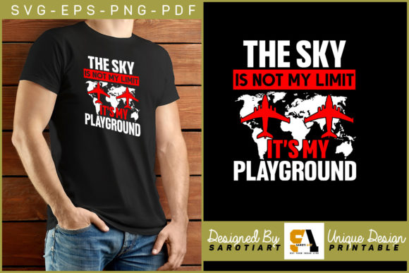 Pilot T-shirt Design Sublimation Graphic for Crafts & Graphics