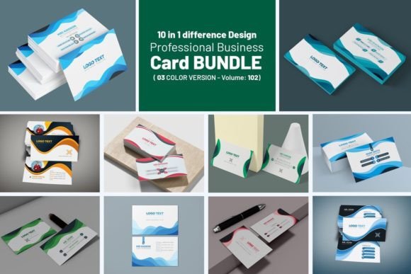 Professional Business Card Bundle: Graphics & Print Templates