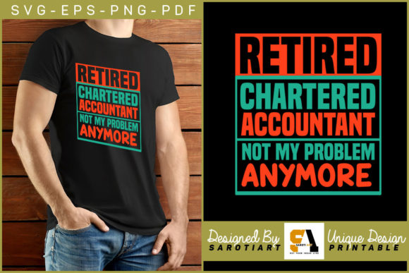 Retired Chartered Accountant EPS Graphics for Crafts